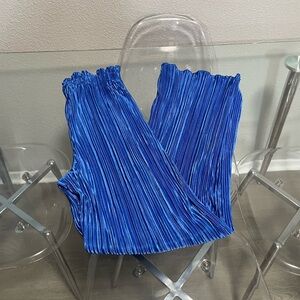 SHEIN crinkled Blue Pant